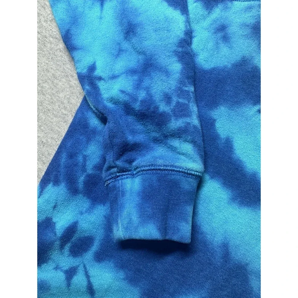 Victoria Secret PINK Tye Dye Sweatshirt xs Blue Long Spellout Crew Neck‎